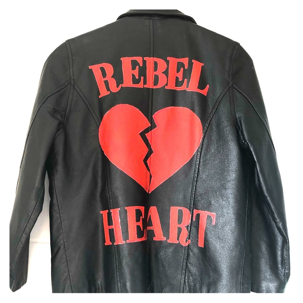 HAND PAINTED LEATHER JACKET